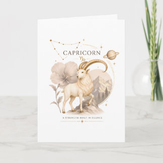 Tarjeta Signo zodiacal Capricornio vintage Astrología Horó