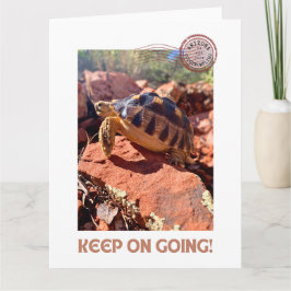 Tarjeta Sigue adelante con la marea Inspiradora de tortuga