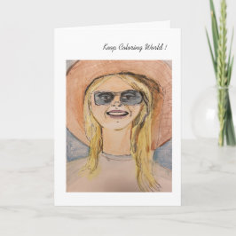 Tarjeta Sigue coloreando Marilyn Card