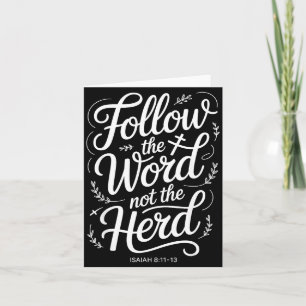Tarjeta Sigue La Palabra No La Manada Biblia Cristiana De 