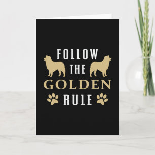 Tarjeta Sigue La Regla De Oro Recuperar Perro Lover Gracio