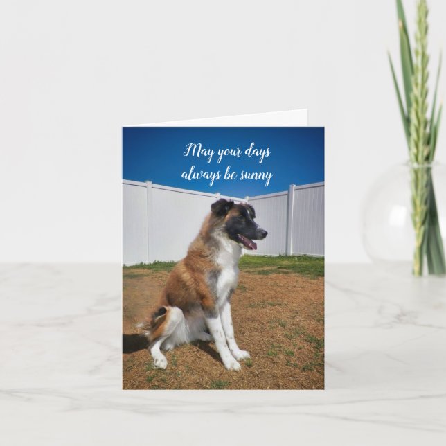 Tarjeta Sigue Sonriendo; Que tus días siempre sean soleado (Anverso)