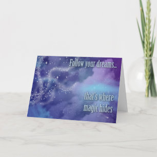 Tarjeta Sigue tus sueños...