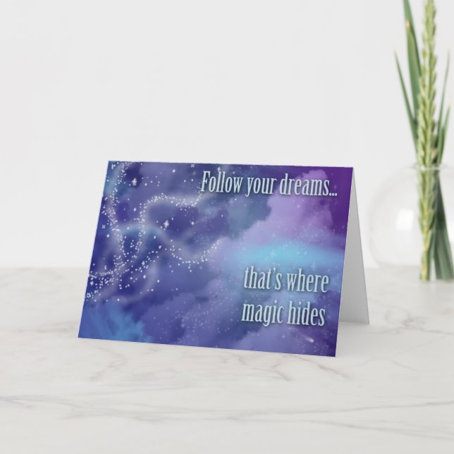 Tarjeta Sigue tus sueños... (Anverso)