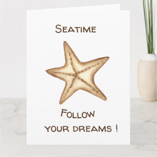 Tarjeta Sigue tus sueños acuarela Seatime Estrella de mar