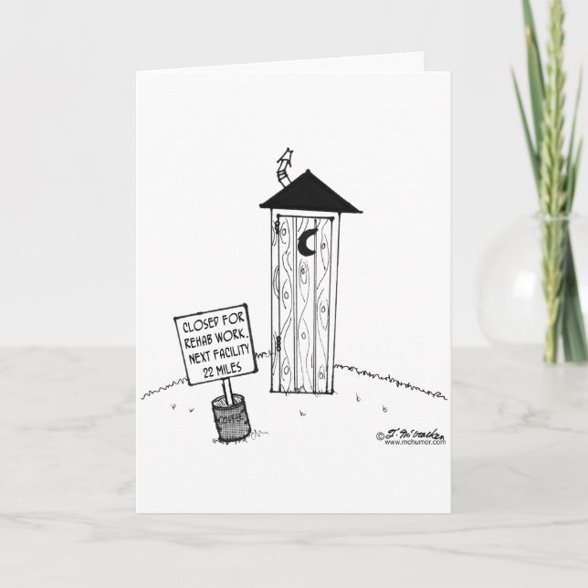 Tarjeta Siguiente Personalizado de Outhouse 22 Miles Outho (Anverso)