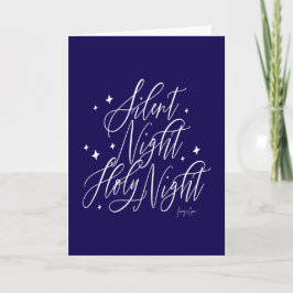 Tarjeta Silent Night Holy Night Holiday Christmas Card