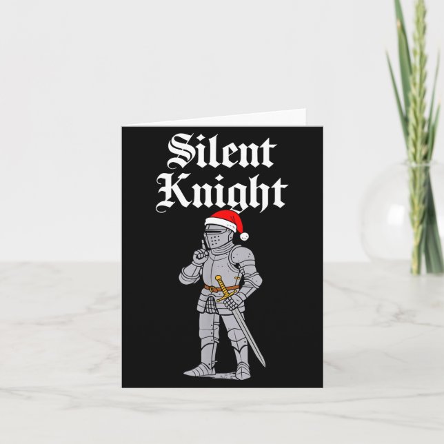 Tarjeta Silent Santa Knight Christmas Medieval Costume Men (Anverso)
