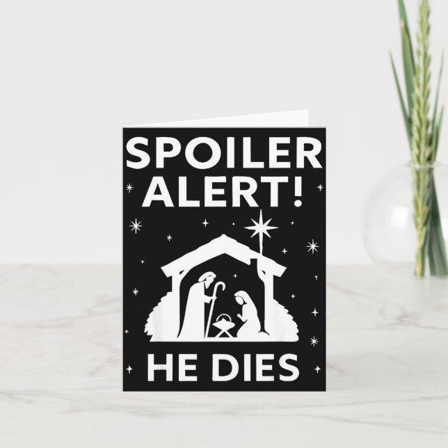 Tarjeta Siler Christmas Nativity Scene Funny Christian Slo (Anverso)