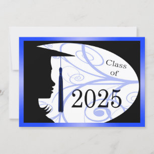 Tarjeta Silhouette 2025 azul y negro