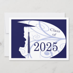 Tarjeta Silhouette 2025 para hombre blanco y azul