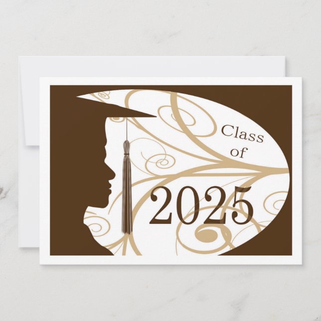 Tarjeta Silhouette 2025 para hombre blanco y marró (Anverso)