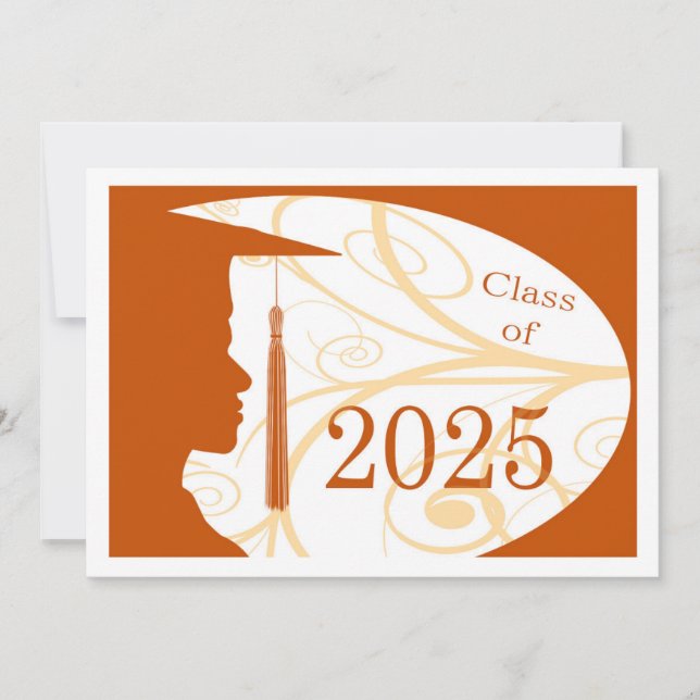 Tarjeta Silhouette 2025 para hombre blanco y Naran (Anverso)