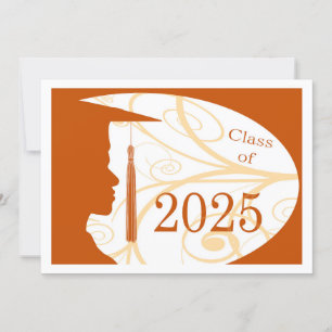 Tarjeta Silhouette 2025 para hombre blanco y Naran