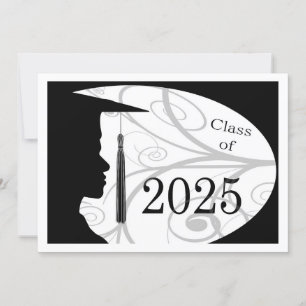 Tarjeta Silhouette 2025 para hombre blanco y negro