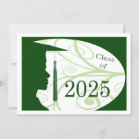 Tarjeta Silhouette 2025 para hombre blanco y verde