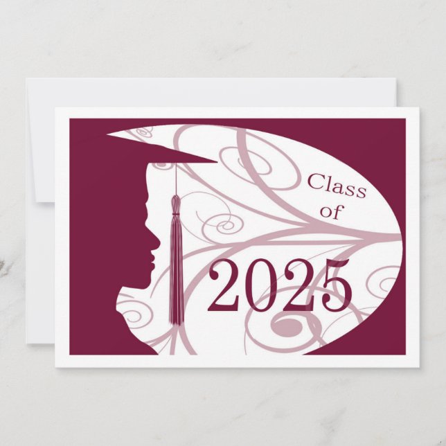 Tarjeta Silhouette 2025 White and Burgundy Man (Anverso)