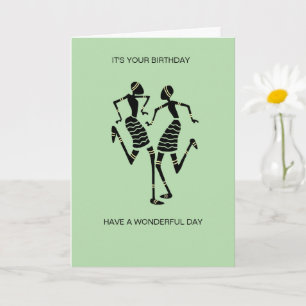 Tarjeta Silhouette African Art, Joy Dance Birthday