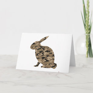 Tarjeta Silhouette Camouflage Rabbit