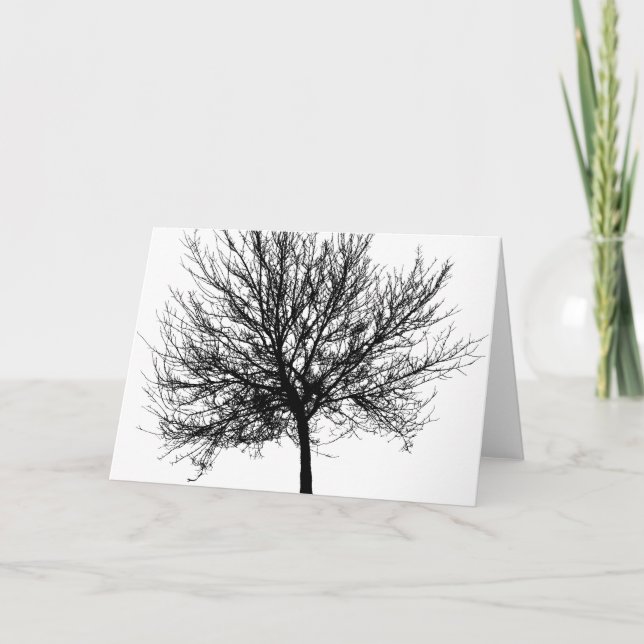 Tarjeta Silhouette de árbol (Anverso)