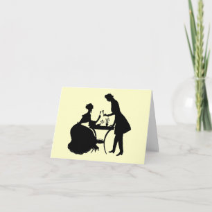 Tarjeta Silhouette de época