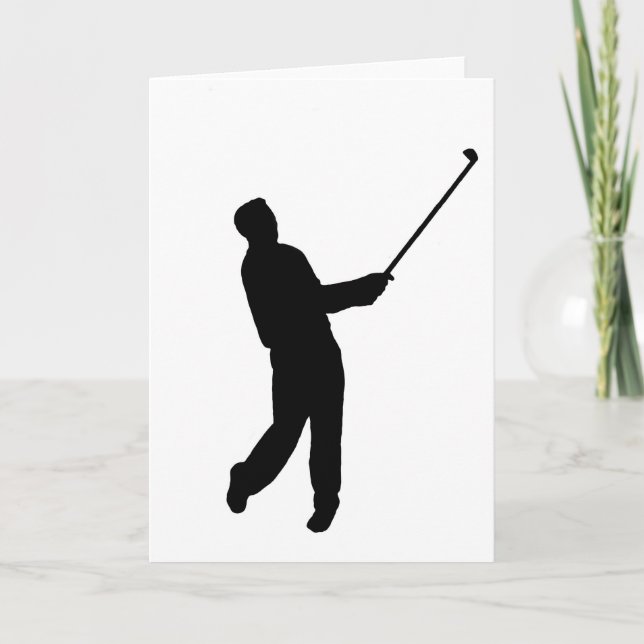 Tarjeta Silhouette Golfer (Anverso)