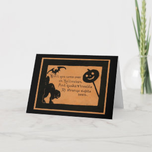Tarjeta Silhouettes de Halloween