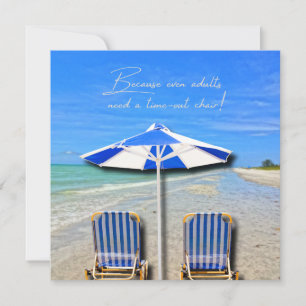 Tarjeta Silla para descanso de adultos en la playa de la i