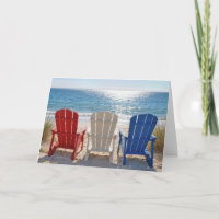 Sillas Adirondack de cumpleaños en colores patriót