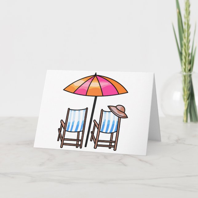 Tarjeta Sillas de playa (Anverso)