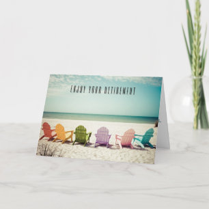 Tarjeta Sillas de playa de jubilación
