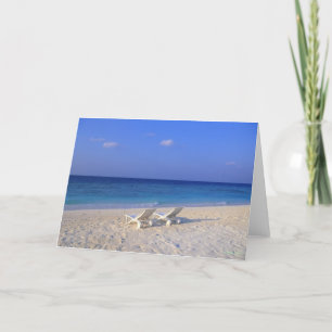 Tarjeta Sillas en la playa - personalizable
