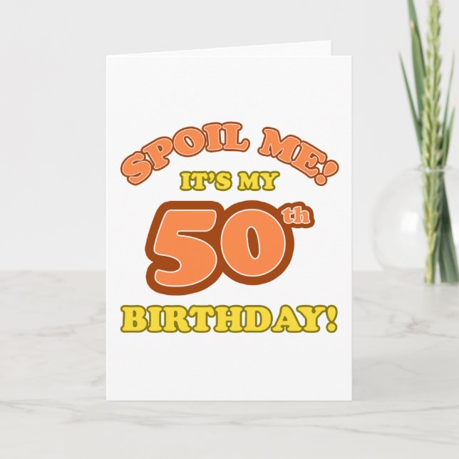 Tarjeta Silly 50.º cumpleaños presente (Anverso)