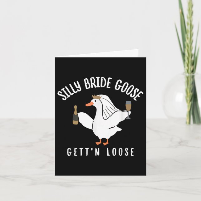Tarjeta Silly Goose Gettin Loose Brie Squad Bachelorette (Anverso)