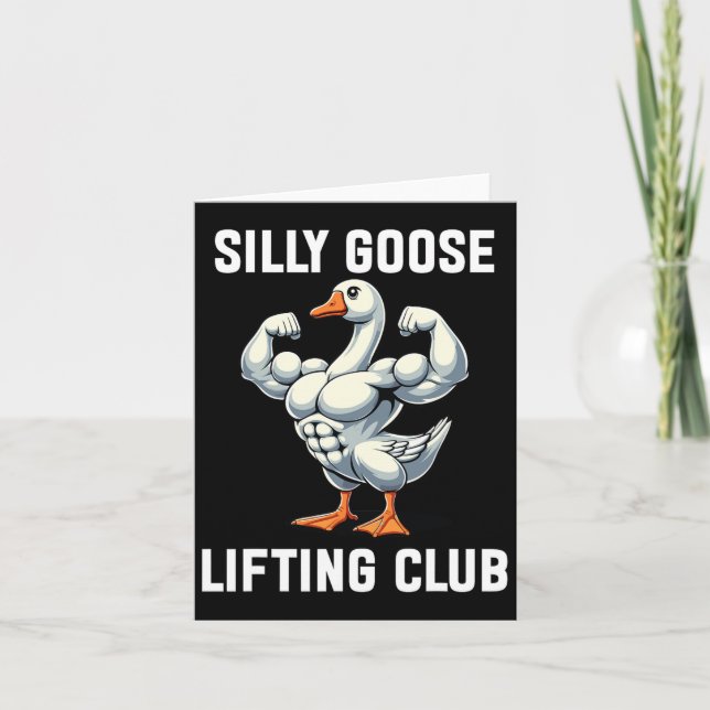 Tarjeta Silly Goose Lifting Club (Anverso)