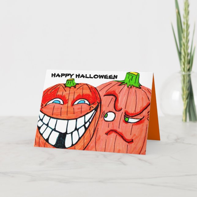 Tarjeta SILLY PUMPKIN HALLOWEEN (Anverso)