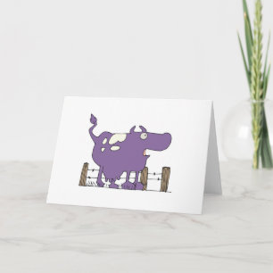 Tarjeta Silly Purple COw