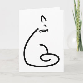 Tarjeta Silueta artística del gato
