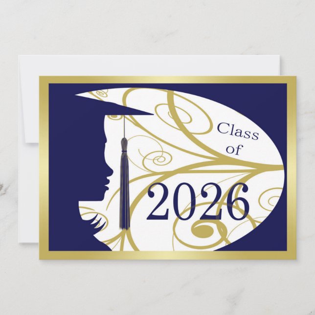 Tarjeta Silueta Azul y Dorada 2026 (Anverso)