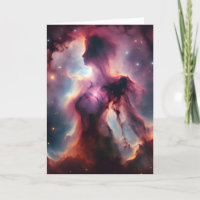 Silueta cósmica, nebulosa en forma de dama y estre