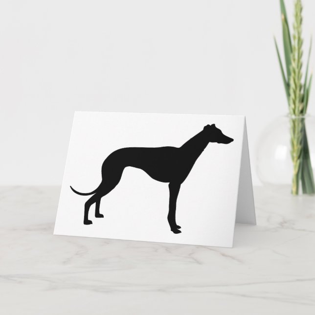 Tarjeta Silueta de galgo (Anverso)