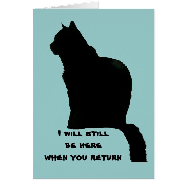 Tarjeta - Silueta de gato (Frente)