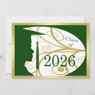 Tarjeta Silueta de Hombre Dorado y Verde 2026