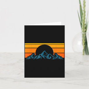 Tarjeta Silueta de montaña retro