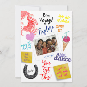 Tarjeta Silueta de mujer personalizado en el corazón   Bon