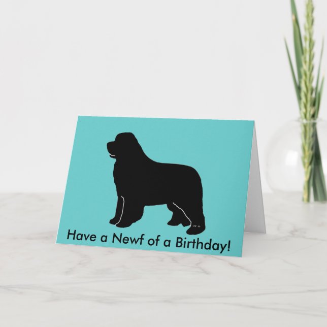 Tarjeta silueta de newfoundland (Anverso)