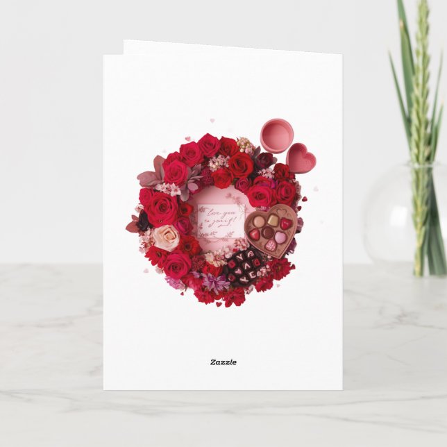 Tarjeta Silueta de Pareja Feliz Día de San Valentín Románt (Reverso)