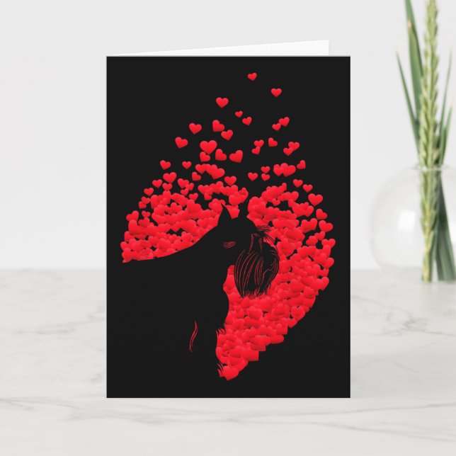 Tarjeta Silueta de perro schnauzer con corazón feliz Valen (Anverso)