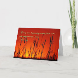 Tarjeta Silueta de sol Inspiradora