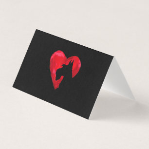 Tarjeta Silueta del corazón del schnauzer día de San Valen